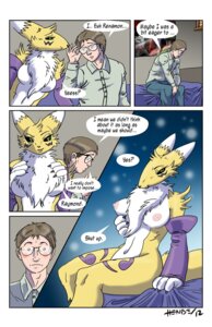 Rating: Questionable Score: 0 Tags: 2012 anthro bandai_namco bed black_sclera breasts brother_(lore) brothers_(lore) canid canine clothed clothing comic digimon digimon_(species) duo e621 english_text eyewear female fur furniture glasses henbe hi_res human inside like_family_by_henbe male mammal nervous night nipples renamon sibling_(lore) tail text white_body white_fur yellow_body yellow_fur User: bunchy7s