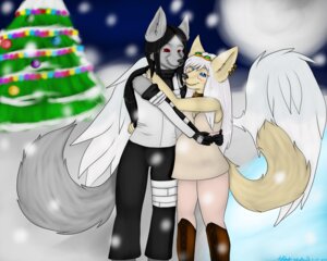 Rating: Safe Score: 0 Tags: 5:4 alizabeth_shepherd alternative_fashion anthro canid canine christmas duo e621 feathered_wings feathers female fennec_fox fox holidays itachi_uchiha koufuku_(character) male mammal moon night outside pregnant sharingan snow snowing steampunk tail true_fox wings User: bunchy7s