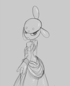 Rating: Safe Score: 0 Tags: clothed clothing e621 female generation_3_pokemon humanoid lips looking_at_viewer looking_back medicham monochrome nintendo not_furry pokemon pokemon_(species) raggedy rear_view simple_background skimpy solo thick_lips User: bunchy7s