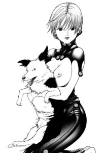 Rating: Questionable Score: 0 Tags: 1animal 1girls breasts canine female gantz gantz_suit kei_kishimoto large_breasts monochrome nipples oku_hiroya rice_(gantz) rule34 short_hair User: bunchy7s