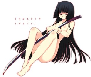 Rating: Questionable Score: 0 Tags: bangs barefoot black_hair blood blood_stain bloody_sword blunt_bangs breasts color enma_ai feet female female_only hair hime_cut human japanese_text jigoku_shoujo long_hair looking_at_viewer lowres nipples nude red_eyes rule34 sitting solo straight_hair sword tajima_yoshikazu text translation_request weapon white_background User: bunchy7s