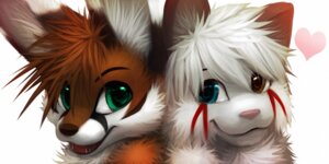 Rating: Safe Score: 0 Tags: 2012 2:1 ambiguous_gender anthro big_eyes blue_eyes brown_eyes brown_hair brown_nose bust_portrait canid canine digital_media_(artwork) digital_painting_(artwork) duo e621 eidride_(character) fox fur green_eyes hair heart_symbol heterochromia looking_at_viewer mammal markings open_mouth orange_body painting_(artwork) pink_nose portrait rikkun smile thanshuhai white_body white_hair User: bunchy7s