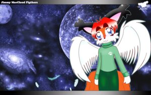 Rating: Safe Score: 0 Tags: 16:10 anthro biped blue_eyes canid canine clothing detailed_background digital_media_(artwork) e621 feathered_wings feathers fox fur hair jamesfoxbr jimmy-kitsune_(character) looking_at_viewer male mammal multi_tail orange_body orange_fur shaded short_hair solo space standing tail toony wallpaper widescreen wings young young_anthro young_male User: bunchy7s