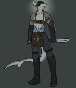 Rating: Safe Score: 0 Tags: 2013 anthro aquatic big_tail blue_eyes clothing cosplay costume e621 fish hair hi_res holding_object holding_weapon knife male nerts path_of_exile reverse_grip shadow_(poe) shark smile solo syrae-universe tail weapon User: bunchy7s