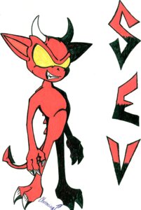 Rating: Safe Score: 0 Tags: anthro claws demon e621 hellgoddess horn looking_at_viewer male red_body red_skin sev sharp_teeth signature simple_background smile solo spade_tail standing tail teeth text white_background yellow_eyes User: bunchy7s