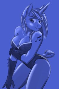 Rating: Safe Score: 0 Tags: 2013 anthro anthrofied armwear big_breasts biped blue_theme breasts cleavage clothed clothing cool_colors cutie_mark e621 elbow_gloves equid equine female friendship_is_magic gloves handwear hasbro hi_res hobbsmeerkat horn lingerie looking_at_viewer mammal monochrome my_little_pony mythological_creature mythological_equine mythology pose simple_background smile solo standing tail tail_wraps teddy_(clothing) unicorn vinyl_scratch_(mlp) wraps User: bunchy7s