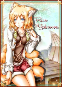 Rating: Safe Score: 0 Tags: alternate_costume animal_humanoid blonde_hair blue_eyes blush border bottomwear canid canid_humanoid canine canine_humanoid clothing e621 female fox fox_humanoid hair hi_res humanoid jewelry kemu_inu mammal mammal_humanoid multi_tail necklace ran_yakumo short_hair shorts sitting solo tail touhou User: bunchy7s