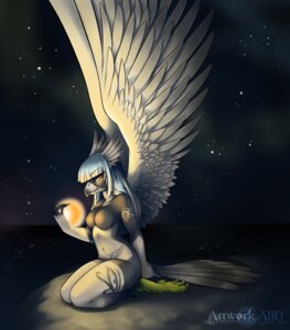 Rating: Questionable Score: 0 Tags: abluedeer alannyth anthro avian beak biped bird blue_hair breasts claws digital_media_(artwork) e621 egyptian falcon falconid feathered_wings feathers feet female hair kneeling long_hair looking_at_viewer magic magic_user markings medium_breasts night non-mammal_breasts nude outside shaded sky soles solo star starry_sky talons toes wings User: bunchy7s