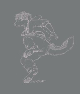 Rating: Safe Score: 0 Tags: anthro barefoot biped bottomwear cd_player clothed clothing conditional_dnp digital_drawing_(artwork) digital_media_(artwork) e621 electronics feet female grey_background gulonine headphones hindpaw hoodie light_theme mammal midair mustelid musteline pants pawpads paws sefeiren simple_background sketch solo tail topwear wolverine User: bunchy7s