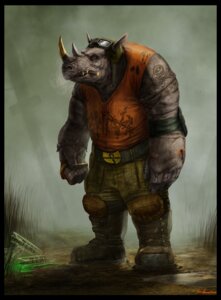 Rating: Safe Score: 0 Tags: 2010 5_fingers anthro aviator_cap band-aid bandage belt biped black_border black_rhinoceros blood blood_on_bandage blood_on_hand bodily_fluids boots border bottomwear bracelet brass_knuckles cigar clothed clothing detailed detailed_background e621 elbow_pads eyewear eyewear_on_head fingers fog footwear fully_clothed furgonomics goggles goggles_on_head grass grey_body grey_skin hi_res horn jewelry knee_pads male mammal melee_weapon nails outside pants plant realistic rhinoceros rocksteady sharpwriter shirt shoes smoke smoking solo spiked_bracelet spikes standing tank_top tattoo teenage_mutant_ninja_turtles text text_on_belt text_on_clothing text_on_shirt text_on_topwear topwear weapon User: bunchy7s