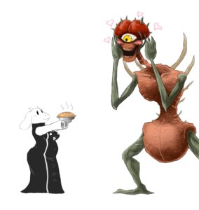 Rating: Safe Score: 0 Tags: alien anthro boss_monster_(undertale) bovid brain_creature breasts caprine crossover dessert digital_media_(artwork) duo e621 fangs female food fur happy heart_symbol mammal mature_anthro mature_female metroid mother_brain nintendo organ_creature pastry pie size_difference slightly_chubby smaller_female teeth toriel undertale undertale_(series) unknown_artist white_body white_fur wide_hips User: bunchy7s