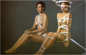 Rating: Explicit Score: 0 Tags: 1987 5_fingers bdsm blank_stare bondage border bound brown_hair dated duo e621 feet female fingers grandfathered_content hair hajime_sorayama human human_only humanoid_feet humanoid_hands light_body light_skin mammal markings mole_(marking) navel not_furry nude plantigrade ribbon_bondage ribbons signature simple_background sitting User: bunchy7s
