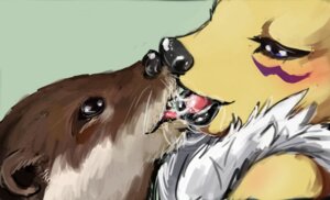 Rating: Questionable Score: 0 Tags: 2013 ambiguous_gender anthro bandai_namco bestiality_kiss black_sclera blush bodily_fluids canid canine digimon digimon_(species) drooling duo e621 fangs female feral french_kissing fur interspecies kissing lips mammal messy mustelid open_mouth otter renamon saliva saliva_on_tongue saliva_string sloppy_kiss teeth thick_lips tongue ungulatr white_body white_fur yellow_body yellow_fur User: bunchy7s