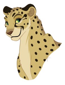 Rating: Safe Score: 0 Tags: black_spots brown_nose cheetah dipstick_ears e621 ear_markings eyelashes felid feline female female_feral feral fur green_eyes knon mammal markings multicolored_ears shoulder_blades simple_background smile smiling_at_viewer solo spots spotted_body spotted_fur tan_body white_background yellow_sclera User: bunchy7s