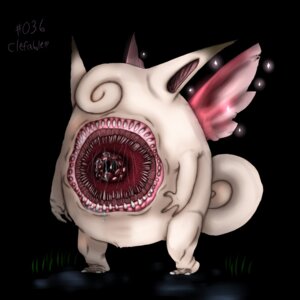 Rating: Questionable Score: 0 Tags: 1:1 ambiguous_gender berriessparrowmouse black_background bodily_fluids clefable creepy e621 feral generation_1_pokemon grass nightmare_fuel nintendo open_mouth plant pokemon pokemon_(species) saliva sharp_teeth simple_background solo teeth what User: bunchy7s