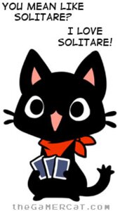 Rating: Safe Score: 0 Tags: ambiguous_gender black_body black_fur card clothing domestic_cat e621 english_text felid feline felis fur gamercat_(character) holding_card holding_object kerchief low_res mammal playing_card solo tail text the_gamercat unknown_artist User: bunchy7s
