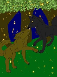 Rating: Safe Score: 0 Tags: 3:4 absurd_res ambient_arthropod ambient_firefly ambient_insect ambiguous_gender arthropod canid canine canis detailed_background digital_media_(artwork) duo e621 feral forest hi_res jumping licking mammal microsoft_paint_(artwork) outside plant tail tongue tongue_out toony tree unknown_artist wolf wood User: bunchy7s