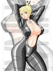 Rating: Questionable Score: 0 Tags: areolae arms_up artist_request blonde_hair bodysuit breasts cameltoe center_opening character_request cleavage erect_nipples female hips large_breasts latex nipples pussy rule34 skin_tight smile source_request thick_thighs thighs unzipped wide_hips zoom_layer User: bunchy7s