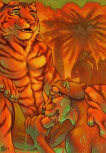 Rating: Explicit Score: 0 Tags: anthro anthro_on_anthro being_watched duo_focus e621 erection eye_contact felid fellatio genitals group looking_at_another male male/male male_penetrated male_penetrating male_penetrating_male mammal mustelid nude oral oral_penetration otter pantherine penetration penile penis public sex ssirrus tiger traditional_media_(artwork) User: bunchy7s