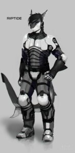 Rating: Safe Score: 0 Tags: 2014 absurd_res anthro aquatic armor biped black_hair blue_eyes blue_hair cetacean countershading dolphin e621 ear_piercing fish hair hand_on_hip hi_res looking_at_viewer machine male mammal oceanic_dolphin piercing power_armor riptide_(riptideshark) shark simple_background smile smirk solo standing toothed_whale vectorconflict User: bunchy7s