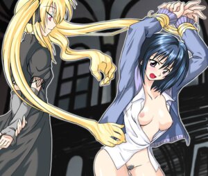Rating: Explicit Score: 0 Tags: 2girls angry arms_behind_back arms_up black_cat_(series) blonde_hair blue_hair blush bottomless bound_wrists breasts clothing detached_sleeves dress eve_(black_cat) female female_only forced_yuri hair_ribbon kirisaki_kyouko long_hair mikagami_sou multiple_females multiple_girls naughty_face nipples no_bra no_panties open_clothes open_mouth open_shirt pink_eyes prehensile_hair pubic_hair purple_eyes rape ribbon rule34 shirt short_hair small_breasts smile tied_hair to_love-ru turtleneck twintails uncensored undressing very_long_hair yuri User: bunchy7s