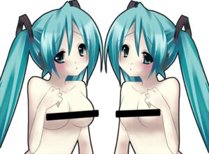 Rating: Explicit Score: 0 Tags: 1girl aqua_eyes aqua_hair bangs bar_censor blue_eyes blue_hair blush breasts censored censored_nipples collarbone female flat_chest hair_between_eyes hatsune_miku headphones long_hair looking_at_viewer lowres medium_breasts nude rule34 simple_background tied_hair twintails upper_body very_long_hair vocaloid white_background yusya User: bunchy7s