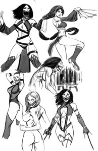 Rating: Questionable Score: 0 Tags: 2d 2girls black_and_white female kachakacha kitana kitana_(mk9) mileena mileena_(mk9) mileena_(mkx) monochrome mortal_kombat mortal_kombat_(2011) mortal_kombat_x multiple_females multiple_girls multiple_poses nude pose rule34 sisters sketch tagme unmasked User: bunchy7s