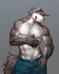 Rating: Safe Score: 0 Tags: 5_fingers abs anthro belt biceps big_muscles biped black_nose blue_eyes bottomwear canid canine canis claws clothed clothing e621 eye_patch eyewear fingers front_view fur grey_background grey_body grey_fur hand_in_pocket hand_on_belly hand_on_chest kemono looking_at_viewer male mammal muscular muscular_anthro muscular_male nipples nviek5 pants pecs pockets pose simple_background smile solo standing teal_bottomwear teal_clothing tongue tongue_out topless v-cut white_body white_fur wolf User: bunchy7s Rating: Safe Score: 0 Tags: 5_fingers abs anthro belt biceps big_muscles biped black_nose blue_eyes bottomwear canid canine canis claws clothed clothing e621 eye_patch eyewear fingers front_view fur grey_background grey_body grey_fur hand_in_pocket hand_on_belly hand_on_chest kemono looking_at_viewer male mammal muscular muscular_anthro muscular_male nipples nviek5 pants pecs pockets pose simple_background smile solo standing teal_bottomwear teal_clothing tongue tongue_out topless v-cut white_body white_fur wolf User: bunchy7s