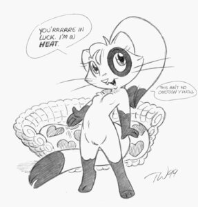 Rating: Questionable Score: 0 Tags: 1999 anthro basket biped breasts container dated dialogue dipstick_tail e621 english_text eyebrows eyelashes felid female female_anthro front_view full-length_portrait gloves_(marking) graphite_(artwork) greyscale handwritten_text hatching_(art) heart_symbol in_heat leg_markings looking_at_viewer mammal markings monochrome nude nude_anthro nude_female portrait shaded small_breasts socks_(marking) solo speech_bubble standing tail tail_markings talking_to_viewer taral_wayne text three-quarter_view toony traditional_media_(artwork) young young_anthro young_female User: bunchy7s