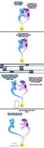 Rating: Safe Score: 0 Tags: absurd_res alternate_species blue_body blue_fur blush bottle comic container dialogue duo e621 english_text equid equine female female/female friendship_is_magic fur genie hair hasbro hi_res horn kissing mammal multicolored_hair my_little_pony mythological_creature mythological_equine mythology navitaserussirus purple_body purple_eyes purple_fur purple_hair simple_background text trixie_(mlp) tumblr twilight_sparkle_(mlp) two_tone_hair unicorn url User: bunchy7s