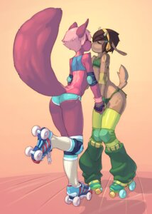 Rating: Safe Score: 0 Tags: anthro billy_jo bovid brown_hair butt caprine chest_tuft clothed clothing digital_media_(artwork) doxy duo e621 eyes_closed femboy footwear fur goat hair horn kiss_on_lips kissing male male/male mammal mephitid pink_body pink_fur quad_skates raised_leg roller_skates short_hair simple_background skating skimpy skunk standing tail tan_body tan_fur tuft xassassinx User: bunchy7s