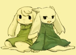 Rating: Safe Score: 0 Tags: blush cave_story clothing duo e621 fangs female iritani lagomorph mammal mimiga open_mouth scar sitting sue_sakamoto sweater teeth topwear toroko User: bunchy7s