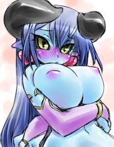 Rating: Questionable Score: 0 Tags: armwear astaroth big_breasts blue_body blue_hair blue_skin blush breasts clothing crossed_arms demon e621 elbow_gloves female gloves hair handwear heart_symbol horn humanoid humanoid_pointy_ears kogaku_kazuya looking_at_viewer navel nipples not_furry pointy_ears pupils shinrabanshou simple_background slit_pupils solo yellow_eyes User: bunchy7s