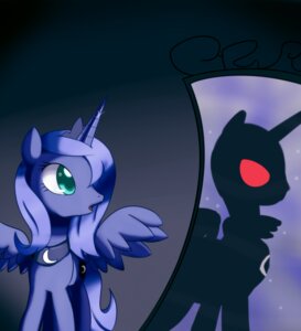Rating: Safe Score: 0 Tags: altered_reflection blue_hair bukoya crown cutie_mark digital_media_(artwork) duality e621 equid equine feathered_wings feathers female feral friendship_is_magic hair hasbro headgear horn long_hair looking_at_mirror looking_at_object mammal mirror my_little_pony mythological_creature mythological_equine mythology nightmare_moon_(mlp) princess_luna_(mlp) reflection simple_background solo winged_unicorn wings User: bunchy7s