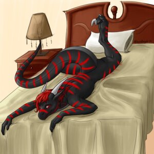 Rating: Safe Score: 0 Tags: 1:1 2012 alientknight anthro bed bedroom bent_arm bent_legs biped black_body claws digitigrade dragon e621 extended_arm fareed feet furniture glowing hair hi_res hindpaw horn inside inviting killerdragn long_ears looking_at_viewer lying lying_on_bed male mythological_creature mythological_scalie mythology nude on_bed on_front one_calf_up paws pillow raised_calf red_eyes red_hair scalie soles solo stripes tail toes User: bunchy7s