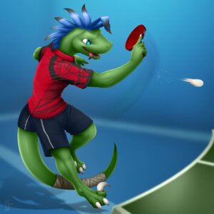 Rating: Safe Score: 0 Tags: 1:1 2014 3_toes anthro ball bandage blue_eyes bottomwear claws clothed clothing digital_media_(artwork) digitigrade dinosaur dromaeosaurid e621 feathered_dinosaur feathered_scalie feathers feet furgonomics furniture green_body green_scales green_skin hi_res male open_mouth open_smile prehistoric_species reptile saurischian scales scalie shirt shorts simple_background smile solo sport table table_tennis table_tennis_ball table_tennis_paddle table_tennis_table tail teeth theropod toes tongue tongue_out topwear vader-san velociraptor white_claws zed_(zed) User: bunchy7s