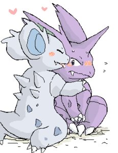 Rating: Questionable Score: 0 Tags: blush bodily_fluids duo e621 female feral generation_1_pokemon heart_symbol licking low_res male male/female mikaduki_karasu nidorina nidorino nintendo pokemon pokemon_(species) sweat tongue tongue_out User: bunchy7s