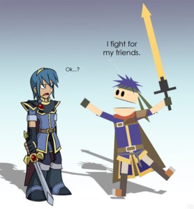 Rating: Safe Score: 0 Tags: accessory blue_boots blue_clothing blue_eyes blue_footwear blue_hair boots bottomwear brown_boots brown_cape brown_clothing brown_footwear canadian cape clothed clothed_human clothed_male clothing comedy_central crossover dialogue duo e621 english_text falchion_(fire_emblem) fire_emblem fire_emblem_mystery_of_the_emblem fire_emblem_path_of_radiance footwear fully_clothed fully_clothed_human fully_clothed_male gradient_background grandfathered_content green_headband hair headband holding_melee_weapon holding_object holding_sword holding_weapon human human_only humor ike_(fire_emblem) ike_broflovski lol_comments male mammal marth_(fire_emblem) melee_weapon nintendo not_furry pants ragnell same_name shoes short_hair simple_background south_park sword tan_bottomwear tan_clothing tan_pants text unknown_artist weapon User: bunchy7s