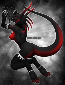 Rating: Questionable Score: 0 Tags: 2013 anthro arm_warmers armwear black_body black_nipples black_scales black_sclera black_tongue breasts butt claws clothed clothing collar doktor-savage dragon e621 female illuminati legwear looking_at_viewer markings mythological_creature mythological_scalie mythology nipples non-mammal_breasts non-mammal_nipples open_mouth red_body red_eyes red_scales savage_(doktor-savage) scales scalie skimpy solo stockings suspenders tail teeth tongue User: bunchy7s