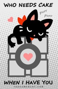 Rating: Safe Score: 0 Tags: ambiguous_gender black_body black_fur domestic_cat e621 english_text felid feline felis feral fur gamercat_(character) heart_symbol inanimate_object low_res mammal portal_(series) samantha_whitten solo tail text the_gamercat url valve valve_corporation weighted_companion_cube User: bunchy7s