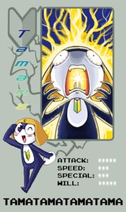 Rating: Safe Score: 0 Tags: amphibian anthro big_eyes big_head biped blue_body blue_skin blush character_name digital_media_(artwork) e621 electricity english_text fighter_cards gesture keronian looking_at_viewer male one_eye_closed open_mouth open_smile outline owlgem purple_eyes salute sgt._frog smile solo standing tamama text tongue toony white_body white_skin wink yellow_electricity User: bunchy7s