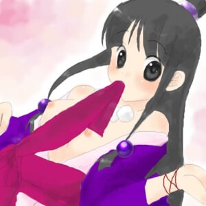 Rating: Explicit Score: 0 Tags: 1girls black_eyes black_hair blush breasts female female_only gyakuten_saiban huge_eyes long_hair lowres maya_fey mouth_hold nipples okahara_megu pointy_chin rule34 small_breasts solo topless User: bunchy7s