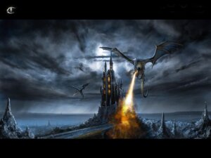 Rating: Safe Score: 0 Tags: 4:3 ambiguous_gender black_bars breath_powers castle cloud detailed detailed_background dragon duo_focus e621 elemental_manipulation feral fire fire_breathing fire_manipulation group inetgrafx letterbox membrane_(anatomy) membranous_wings mythological_creature mythological_scalie mythology night outside overcast restricted_palette scalie sky tail wallpaper wings User: bunchy7s