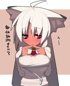 Rating: Safe Score: 0 Tags: animal_humanoid big_breasts blush breasts bust_measuring cat_humanoid clothing dark_body dark_skin e621 felid felid_humanoid feline feline_humanoid female hair humanoid japanese_text kokage-san kusaka_kokage long_hair mammal mammal_humanoid measuring red_eyes shirt shy solo standing tanned tape_measure text topwear translation_request white_clothing white_hair User: bunchy7s