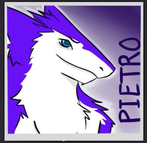 Rating: Safe Score: 0 Tags: anthro blue_border blue_eyes border e621 evantenkatsu fur male mammal nude pietro.sergal purple_body purple_fur sergal simple_background solo white_body white_fur User: bunchy7s