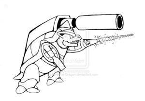 Rating: Safe Score: 0 Tags: ambiguous_gender anthro back_cannon biped black_and_white e621 generation_6_pokemon line_art mega_blastoise mega_evolution monochrome nintendo open_mouth pokemon pokemon_(species) ranged_weapon reptile scalie shooting simple_background solo standing teeth unknown_artist weapon white_background wrist_gun User: bunchy7s