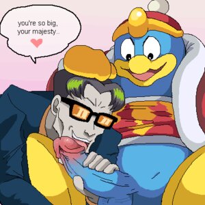 Rating: Explicit Score: 0 Tags: 1:1 clothes color customer_service_(kirby) dialog english_text erection gay interspecies king_dedede kirby_(series) male male_only multiple_males penis rule34 speech_bubble tagme text yaoi User: bunchy7s