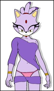 Rating: Questionable Score: 0 Tags: anthro blaze_the_cat bracelet clothed clothing domestic_cat e621 felid feline felis female hair half-closed_eyes hyperblazeth jewelry mammal midriff narrowed_eyes navel panties ponytail purple_body purple_clothing purple_hair sega simple_background skimpy solo sonic_the_hedgehog_(series) underwear unimpressed white_background User: bunchy7s