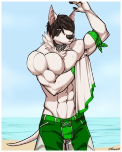 Rating: Safe Score: 0 Tags: 2013 abs anthro armpit_hair athletic beach biceps big_muscles biped black_nose bodily_fluids body_hair border bottomwear brown_hair bull_terrier canid canine canis chest_tuft clothed clothing cloud collar detailed_background domestic_dog e621 feralise fur hair hunting_dog kerchief looking_at_viewer male mammal muscular muscular_anthro muscular_male outside peable pecs pose purple_eyes sand sea seaside shorts sky solo standing sweat swimwear terrier topless towel tuft water wet white_body white_border white_fur User: bunchy7s
