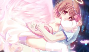 Rating: Explicit Score: 0 Tags: brown_eyes brown_hair circlet cum detached_sleeves feathered_wings feathers female game_cg hair_ribbon halo hug jewelry nipples ooba_maya ribbon rule34 sex thighhighs tsukishima_yuuko tsukumonotsuki white_legwear wings User: bunchy7s